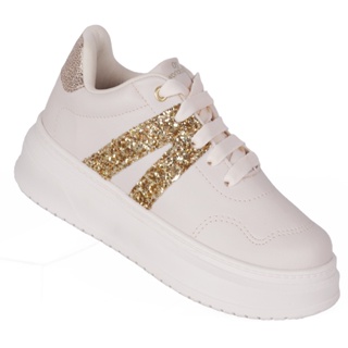 Tênis Infantil Feminino Worldcolors Mel - Off White em Oferta na Shopee