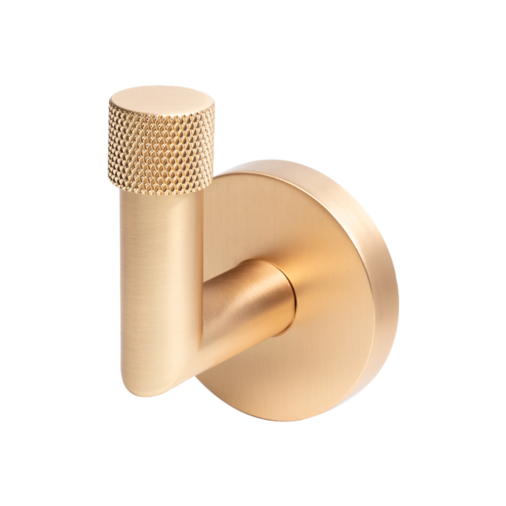 1 Gancho Parede Toalha Banheiro Dourado Metal Luxo Design