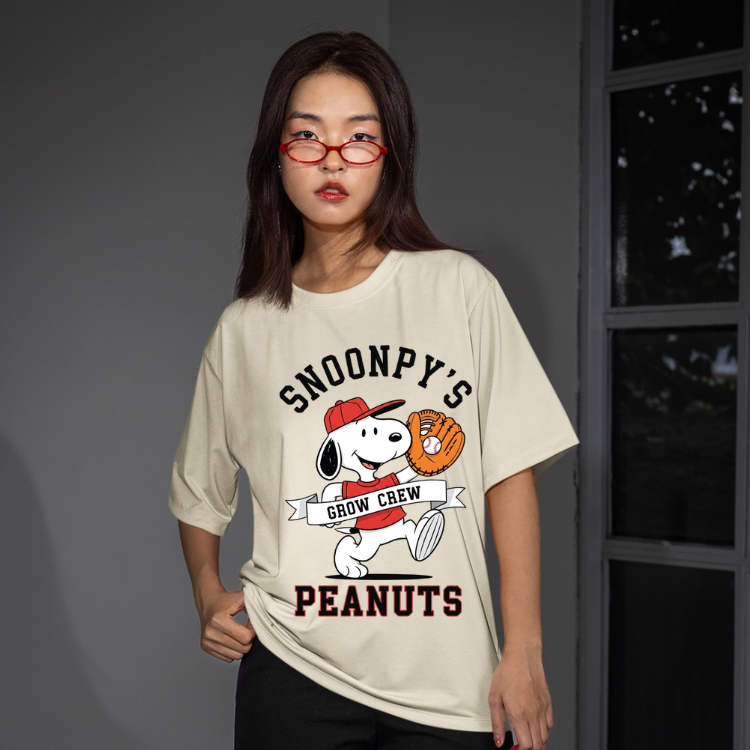 Blusa Feminina Camiseta Feminina Camiseta Snoopy Blusa Oversized Snoopy Blusa 100% Algodão