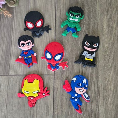 10 A 50 UNIDADES - Apliques Emborrachados Super-Hérois (Não é boton de calçado) em Oferta na Shopee