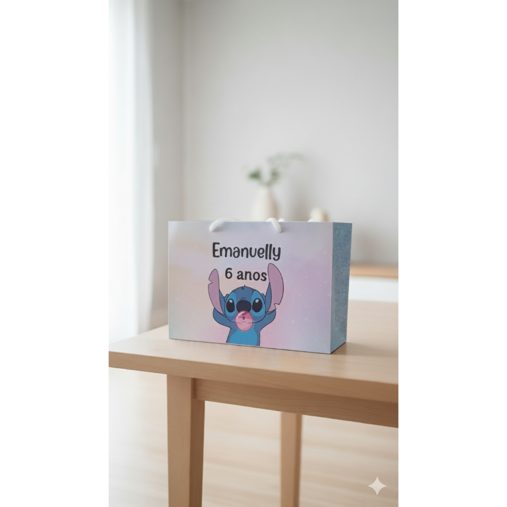 SACOLINHA STITCH Personalizado | Sacolinha | Lembrancinha | Mimos | Aniversário STITCH