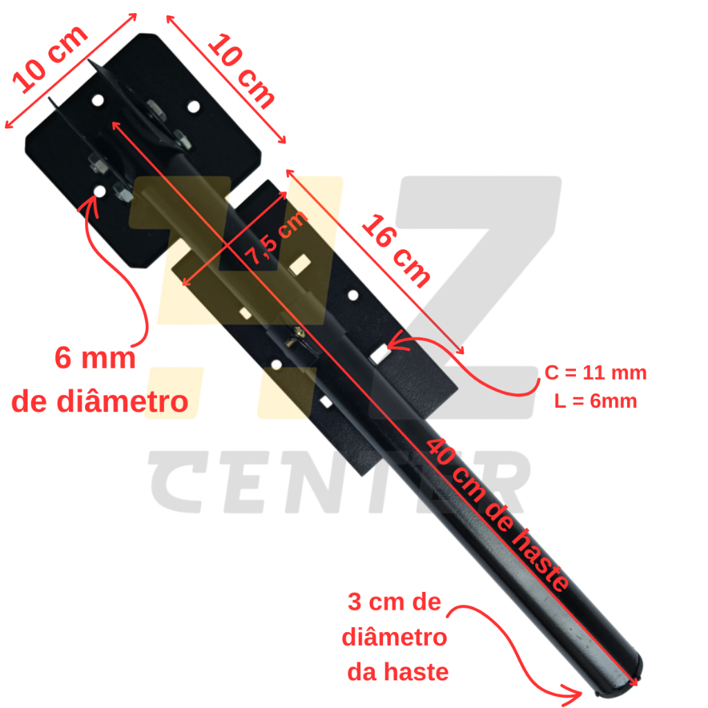 Kit Suporte para Câmeras - Sensor de Barreira 40cm + Caixa De Sobrepor Preta — imagem 2 de 2