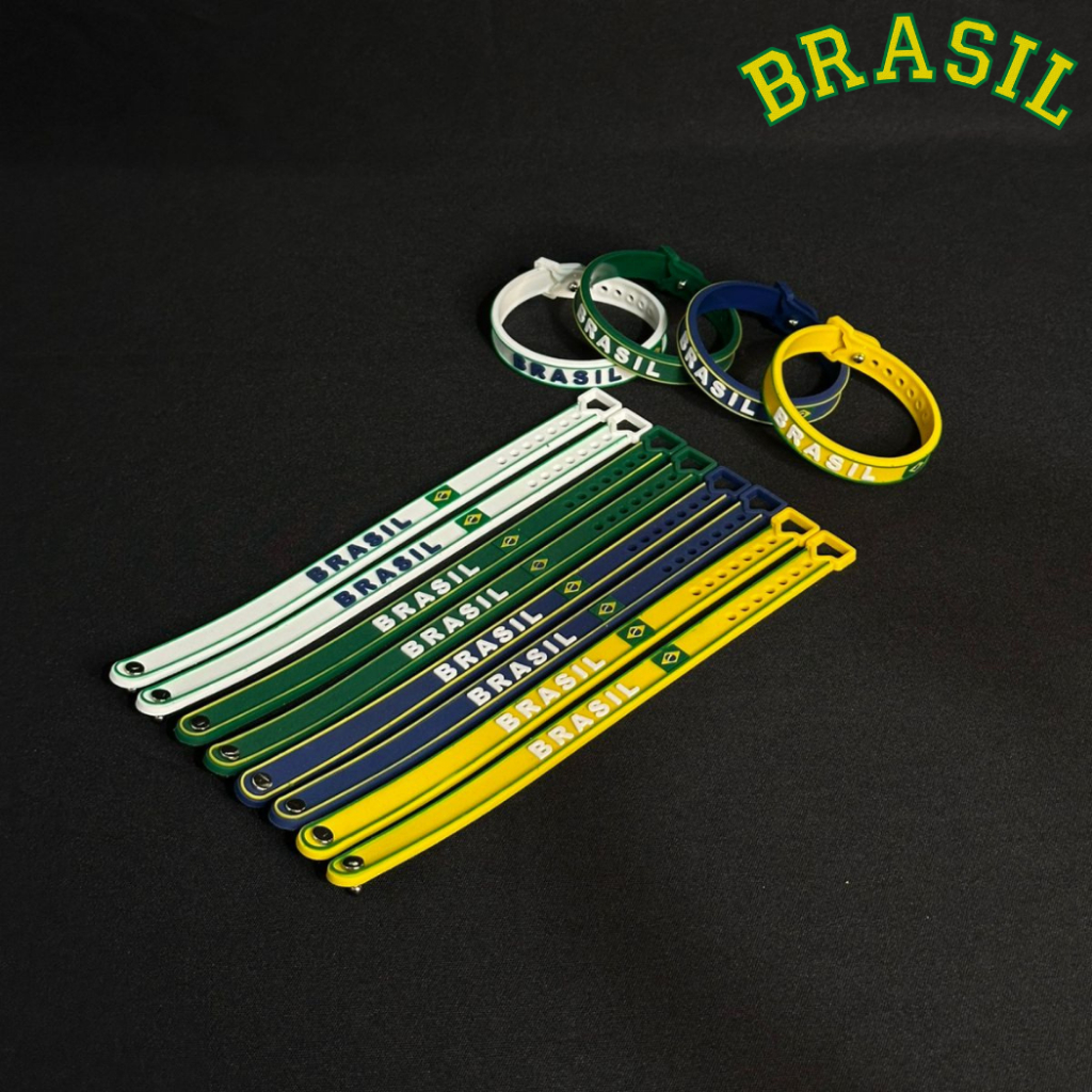 Pulseira Silicone Seleção Brasileira Varias Cores Copa Do Mundo 2026 LANÇAMENTO ENVIO IMEDIATO