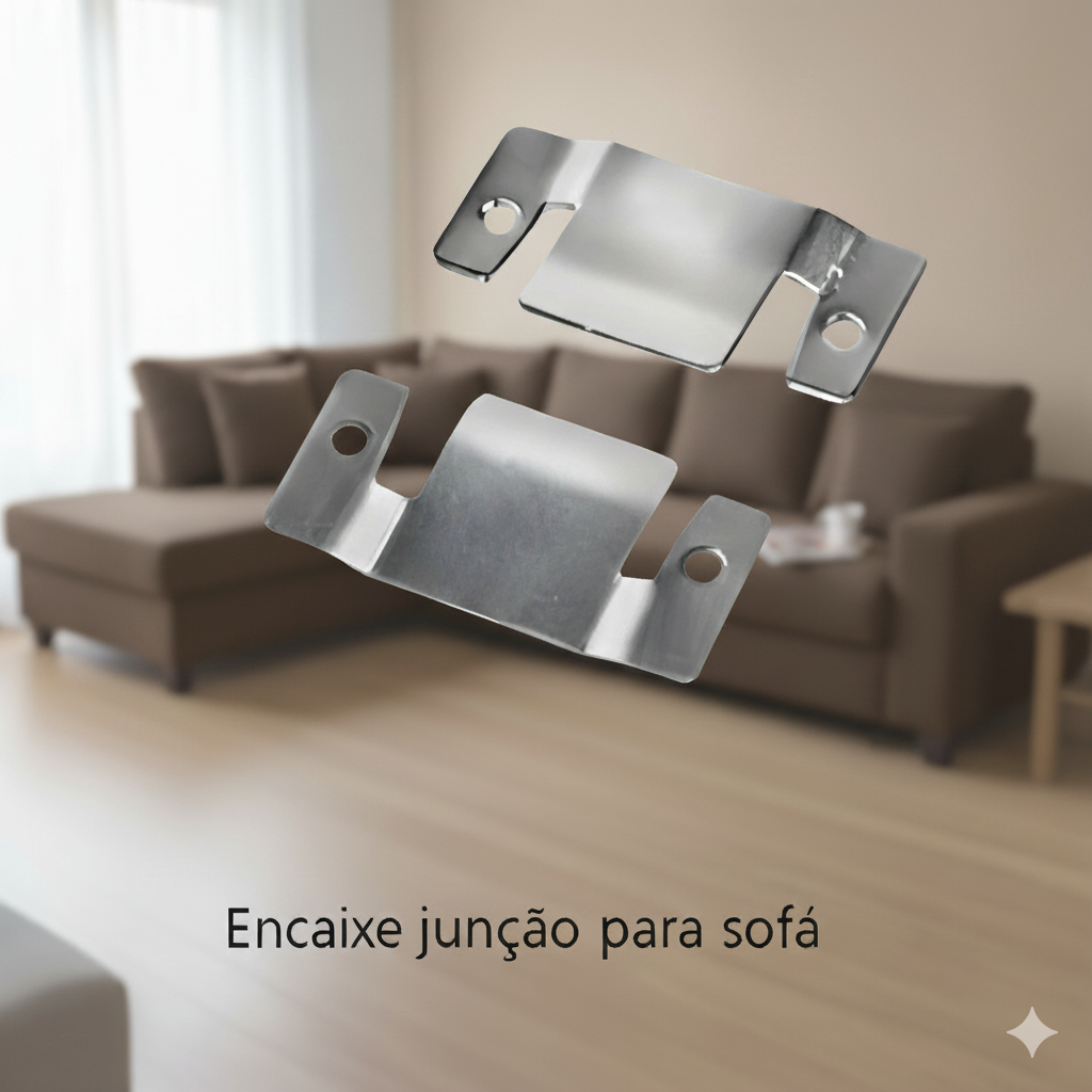 Kit Mini Encaixe Conector para Junção de Sofás, Cabeceiras e Painéis TV - União