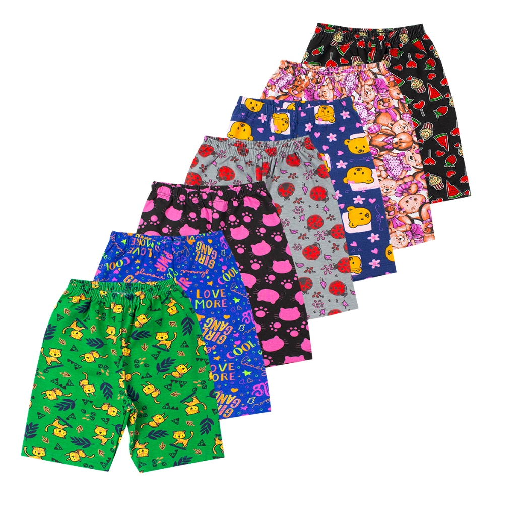 Kit 2 Shorts Algodão Infantil Menina Verão Leves e Confortáveis