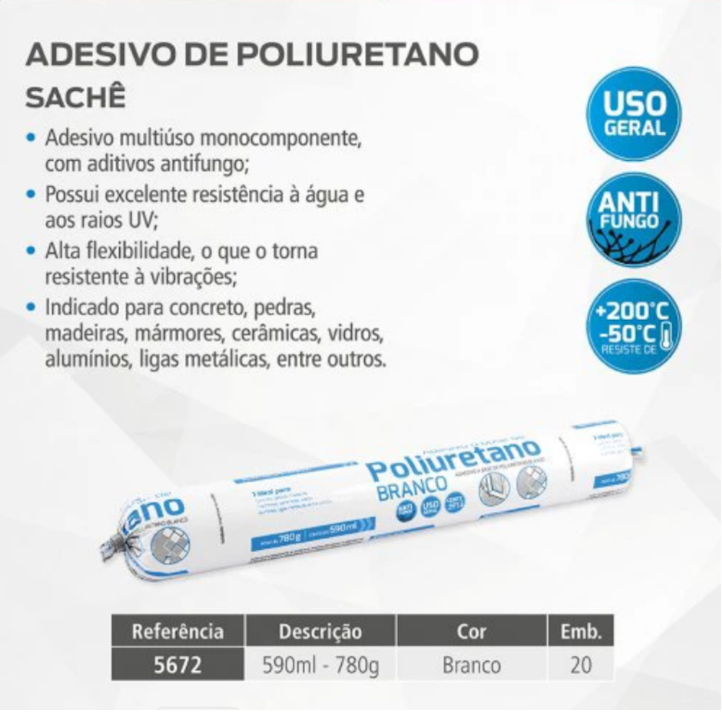 01 und ADESIVO POLIURETANO SACHE 780G BR