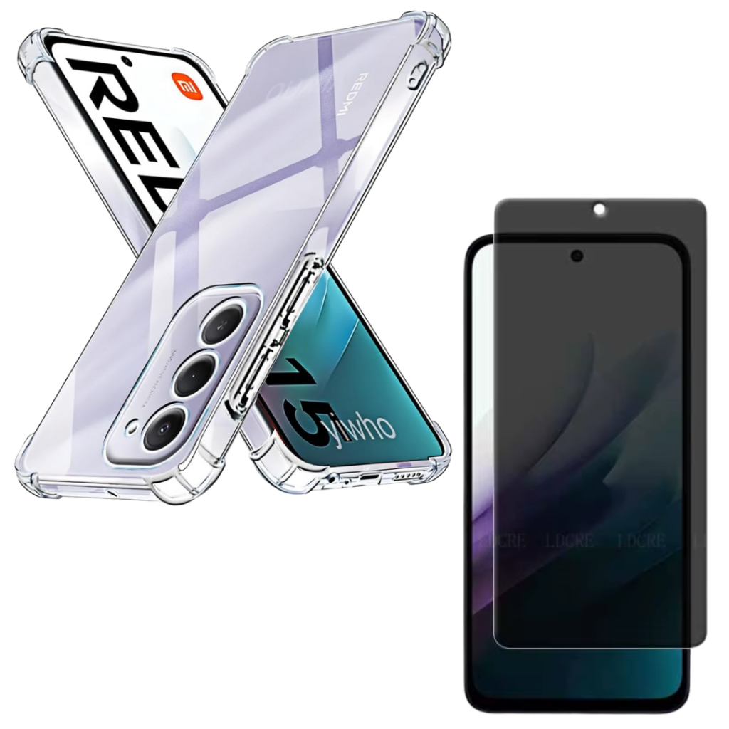 Capa capinha Anti Impacto + Película Vidro 3d 9d Priva Para Redmi 15 4G 5G