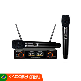 Microfone Kadosh Sem Fio Duplo K 402 M em Oferta na Shopee
