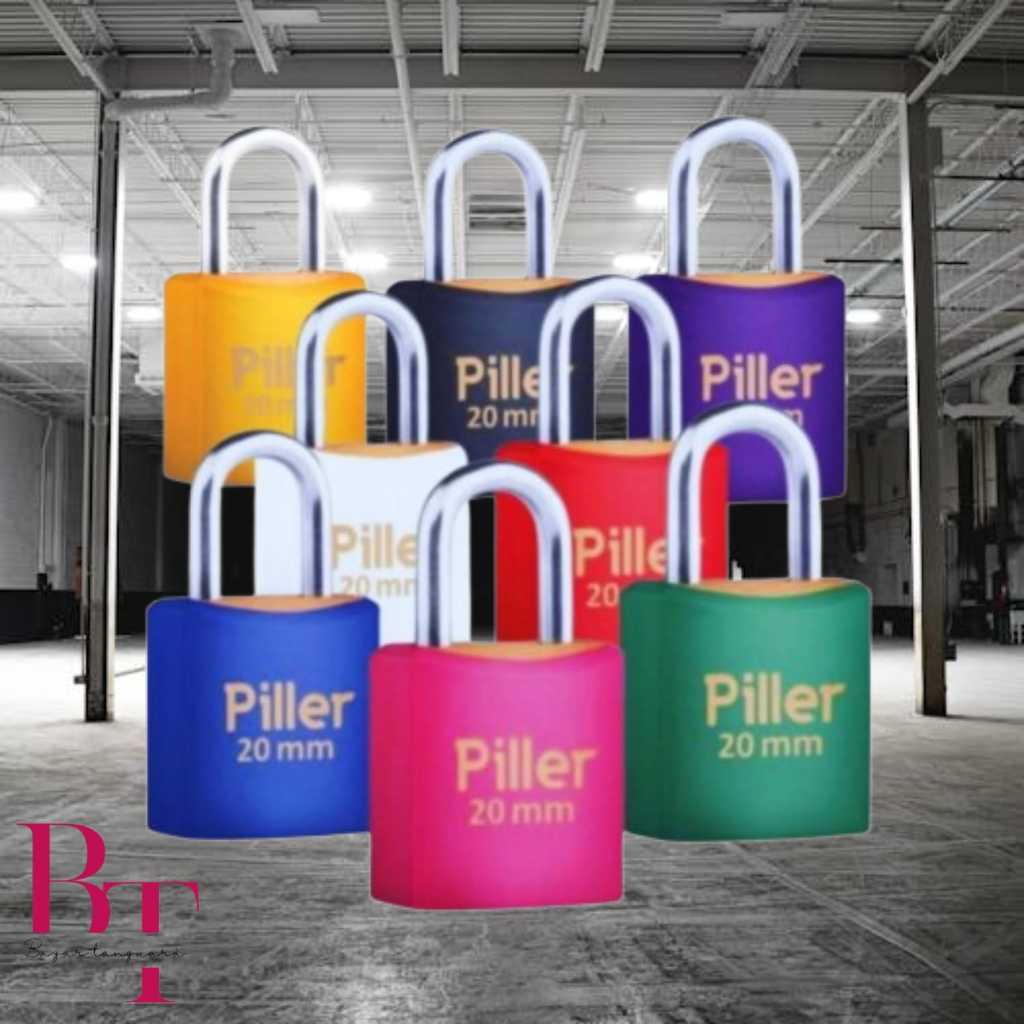 Cadeado 20mm Color Com 2 Chaves Piller