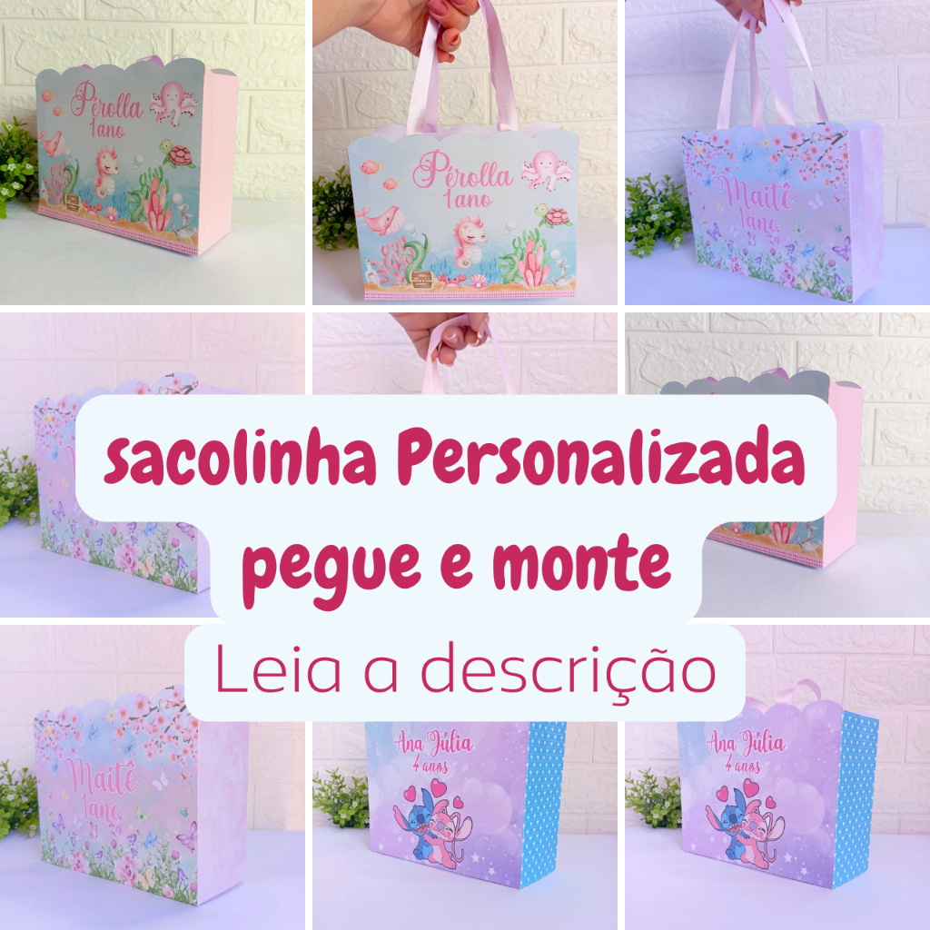 PEGUE E MONTE - Sacolinha Surpresa/Personalizada/ Patrulha Canina Aquarela- Lembrancinha de Festa / Aniversário
