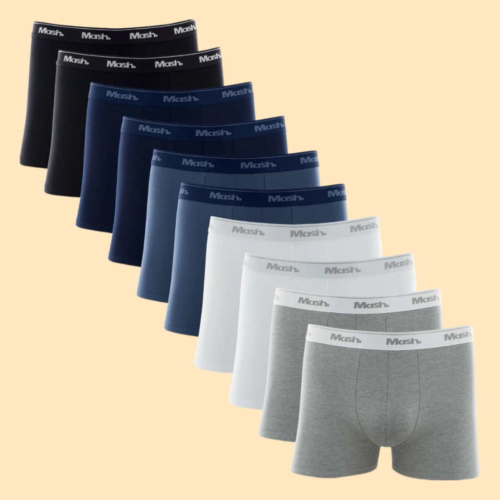 Kit 10 Cuecas Boxer Mash Algodão Confortável Masculina