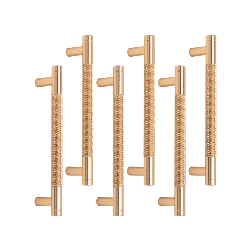 Kit 6 Pçs Puxador Alça Industrial Gaveta e Porta Closet Luxo Maggiore 128mm