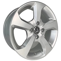 Kit 4 Rodas Aro 15 4x100 VW Volkswagen Gol Parati Saveiro Gti Krmai Cor Prata Bicos de Brinde M25