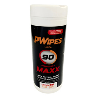 Lenço Umedecido Desengraxante 90 Maxx Limpa Graxa, Cola, Tinta, Óleos PW Wipes 50un em Oferta na Shopee