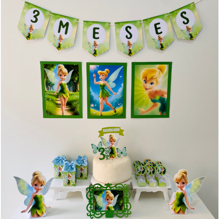 Kit Festa Tik Bell Fadinha Personalizado/ Festa Infantil/ Aniversário / Lembrancinha / Decoração/ Só um bolinho