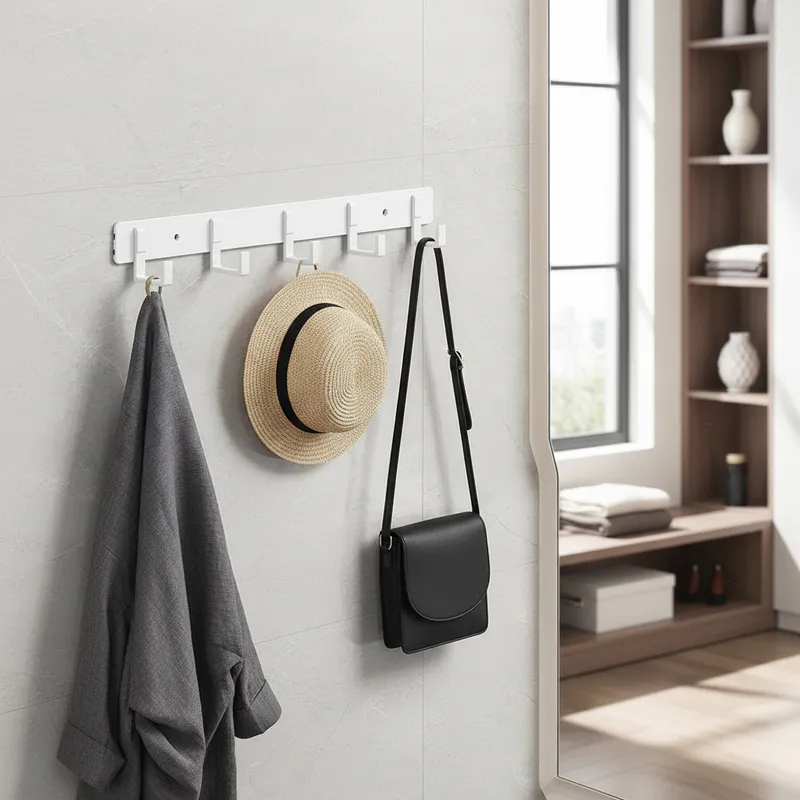 Cabideiro De Parede Alumínio Resistente Sem Furos Zenlart em Oferta na Shopee