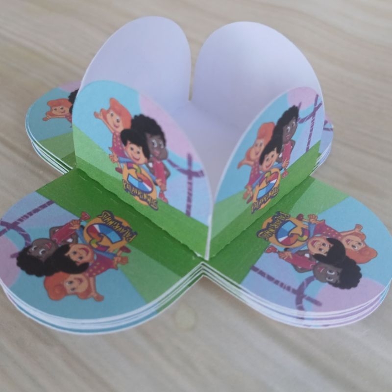 Kit Forminhas Personalizadas de Doce 3 PALAVRINHAS 4 Pétalas Festa, Aniversário
