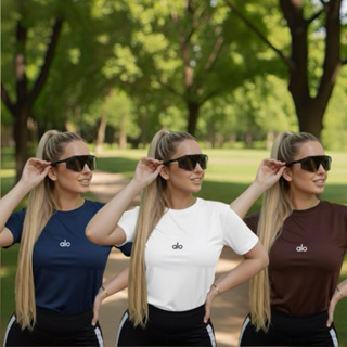 Kit 3 Camiseta Estampada Yoga T-Shirt Feminina Academia Fitness 100% Algodão Envio Imediato em Oferta na Shopee