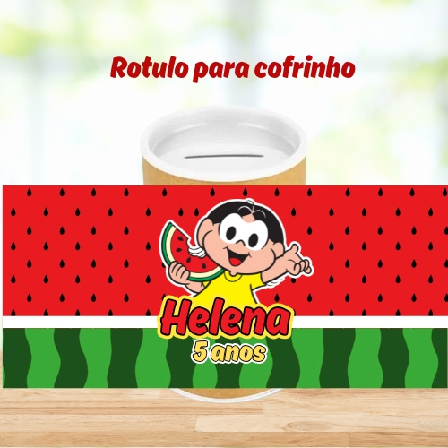 20 Rótulo Adesivo Personalizado para Cofrinho Magali | Lembrancinha de Festa | Fazemos Todos os Temas