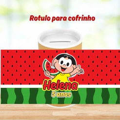 20 Rótulo Adesivo Personalizado para Cofrinho Magali | Lembrancinha de Festa | Fazemos Todos os Temas