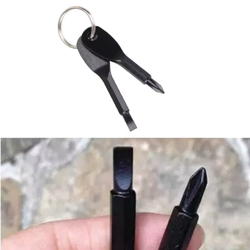 chaveiro ESC chave Philips e Fenda tool kit duas chaves bolso camping ciclismo portátil
