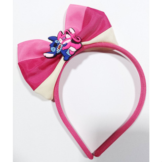 🎀 Tiara Stitch e Angel Infantil com Laço  Coloridos – Rosa e Azul em Oferta na Shopee