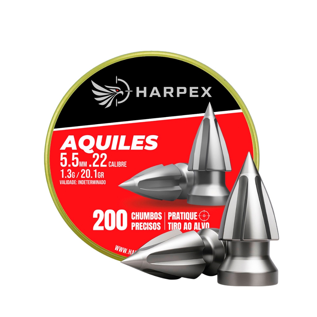 Kit Chumbinhos Aquiles 5.5mm Lata 200 un/cd - Harpex