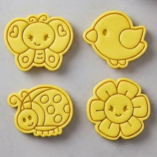 Kit 4 Cortador Biscoito Bolacha Jardim Encantado Cute Linha Premium 5CM Borboleta Pássaro Joaninha Flor em Oferta na Shopee