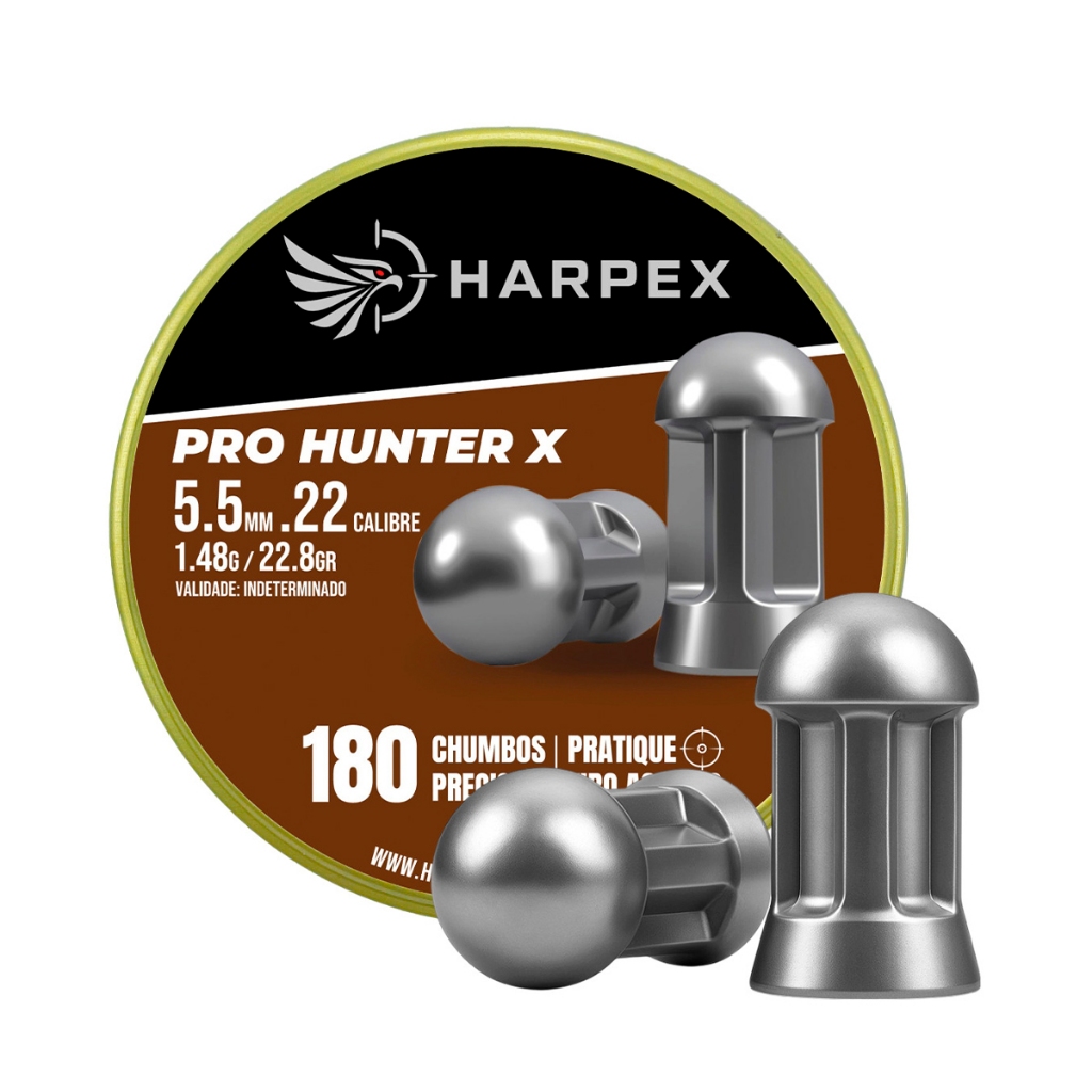 Kit Chumbinhos Pro Hunter X 5.5mm Lata 180 un/cd - Harpex em Oferta na Shopee