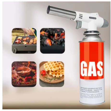 Maçarico Culinário Portátil de Cozinha Multiuso Manual com Controle de Chama Gourmet   ANG