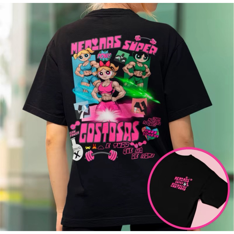 Camiseta Lançamento 2025 Academia Meninas Super Gostosas 100% Algodão