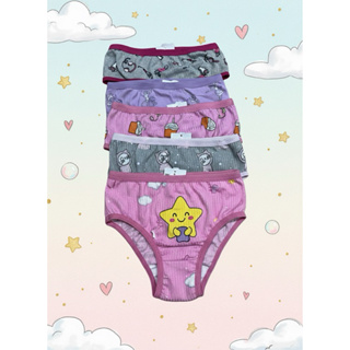 🛍️ KIT 3 e 5 Calcinhas Infantis Suede Canelado - Cores e Estampas Sortidas 🌸 em Oferta na Shopee