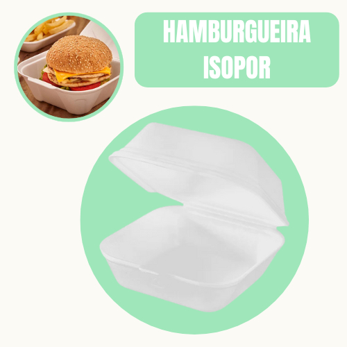 Hamburgueira/Lancheira de isopor nº1, 2, 3 c/100un | Lanche, Delivery e Térmico em Oferta na Shopee