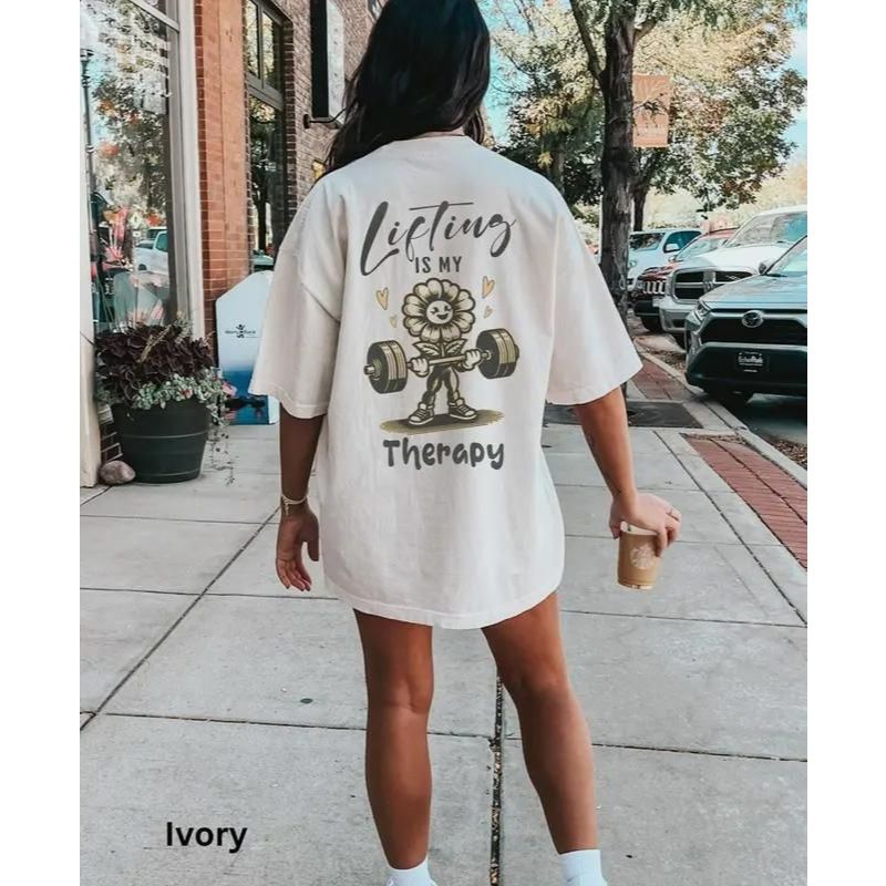 Camiseta Feminina Oversized “Lifting Is My Therapy” FYM