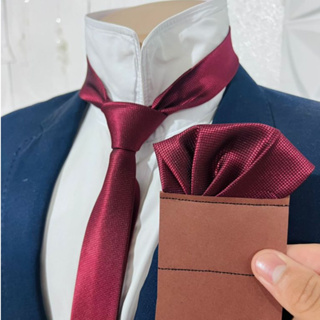 KIT Gravata com Lenço kit cor MARSALA ENVIO IMEDIATO em Oferta na Shopee