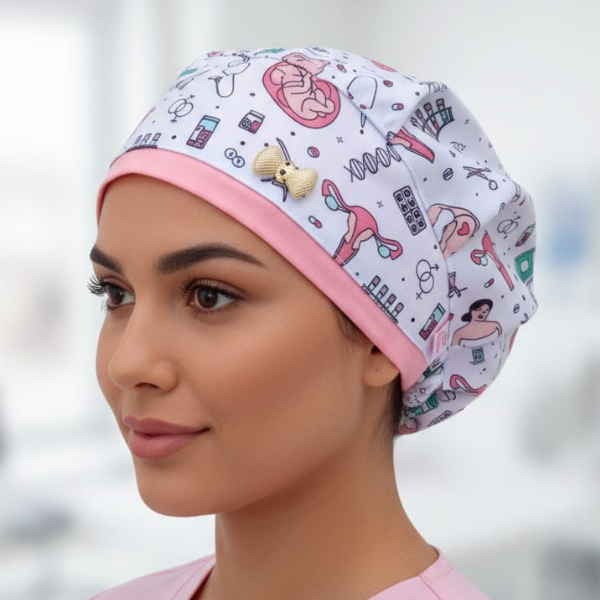 Touca Cirúrgica Enfermagem Feminina Gorro  Personagem diversos em Oferta na Shopee