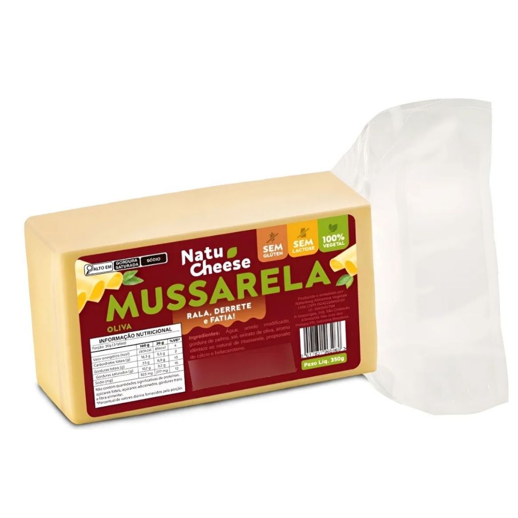 Queijo Vegano Mussarela De Oliva Sem Glúten e Sem Lactose em Oferta na Shopee