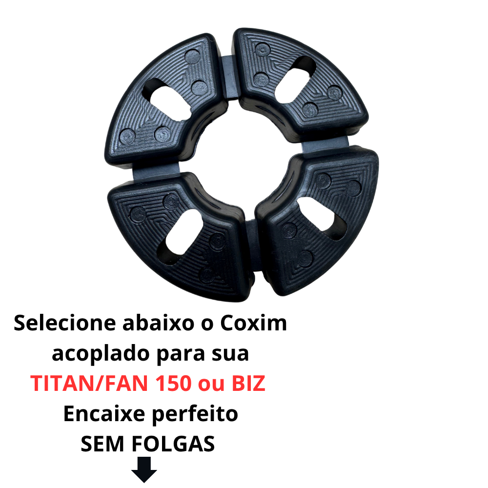 Bucha Coxim Coroa Acoplada Alta durabilidade Para moto Titan 150/Fan 150/Biz Qualidade