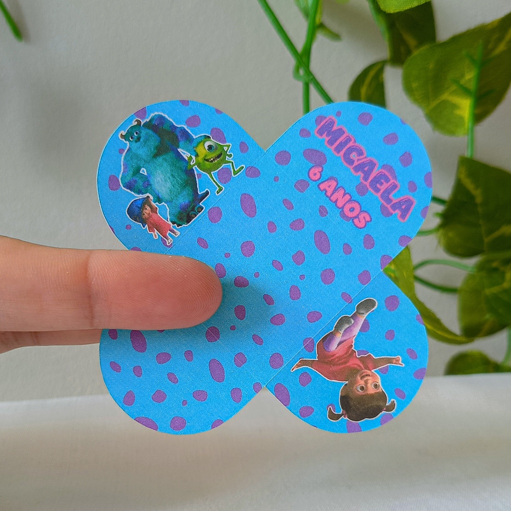 Forminha de Doce Brigadeiro Personalizada Monstros SA - Lembrancinha para Festa Infantil, Aniversários