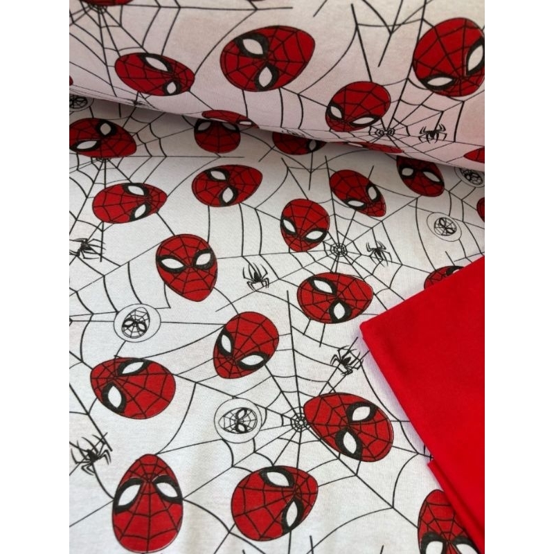 Tecido Malha 100% Algodão Homem aranha com 2 Metros De Largura em Oferta na Shopee