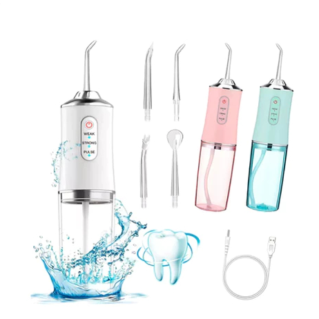 Irrigador Oral Fio Dental Portátil Para Viagem Em Casa 3 Modos De Limpeza 220ML  ANG em Oferta na Shopee