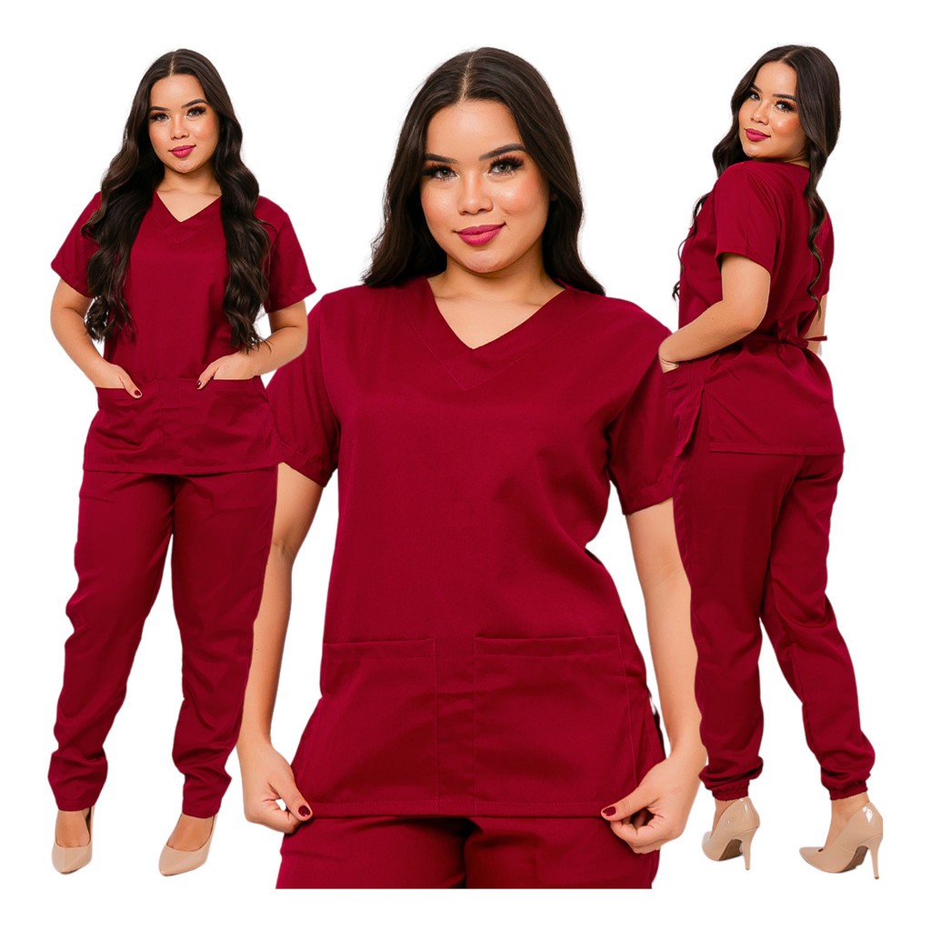 Pijama Hospitalar Scrub Conjunto Cirúrgico Uniforme Privativo em Oferta na Shopee