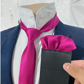 Kit Gravata e Lenço slim e semi slim Rosa Fucsia em Oferta na Shopee