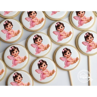 Papel Arroz Jardim Menina para Pirulitos, Biscoitos, Suspiros e Cupcakes /Jardim borboletas/20 unidades -5 cm (CORTADOS) em Oferta na Shopee