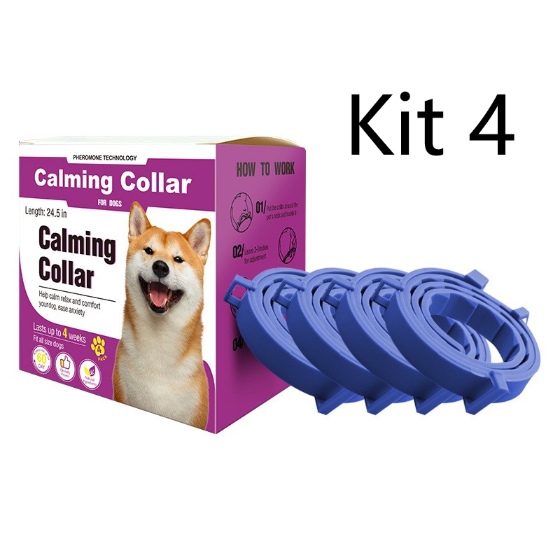 Kit 4 Coleira Pet Feromônio – Anti-Estresse para Cachorro e Gato - Ajustável e À Prova D'Água para Pets em Oferta na Shopee