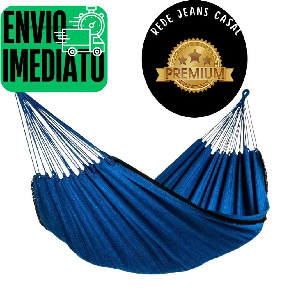 Rede Dormir Descanso Casal/Solteiro Jeans Alta Qualidade King Premium GR154 em Oferta na Shopee