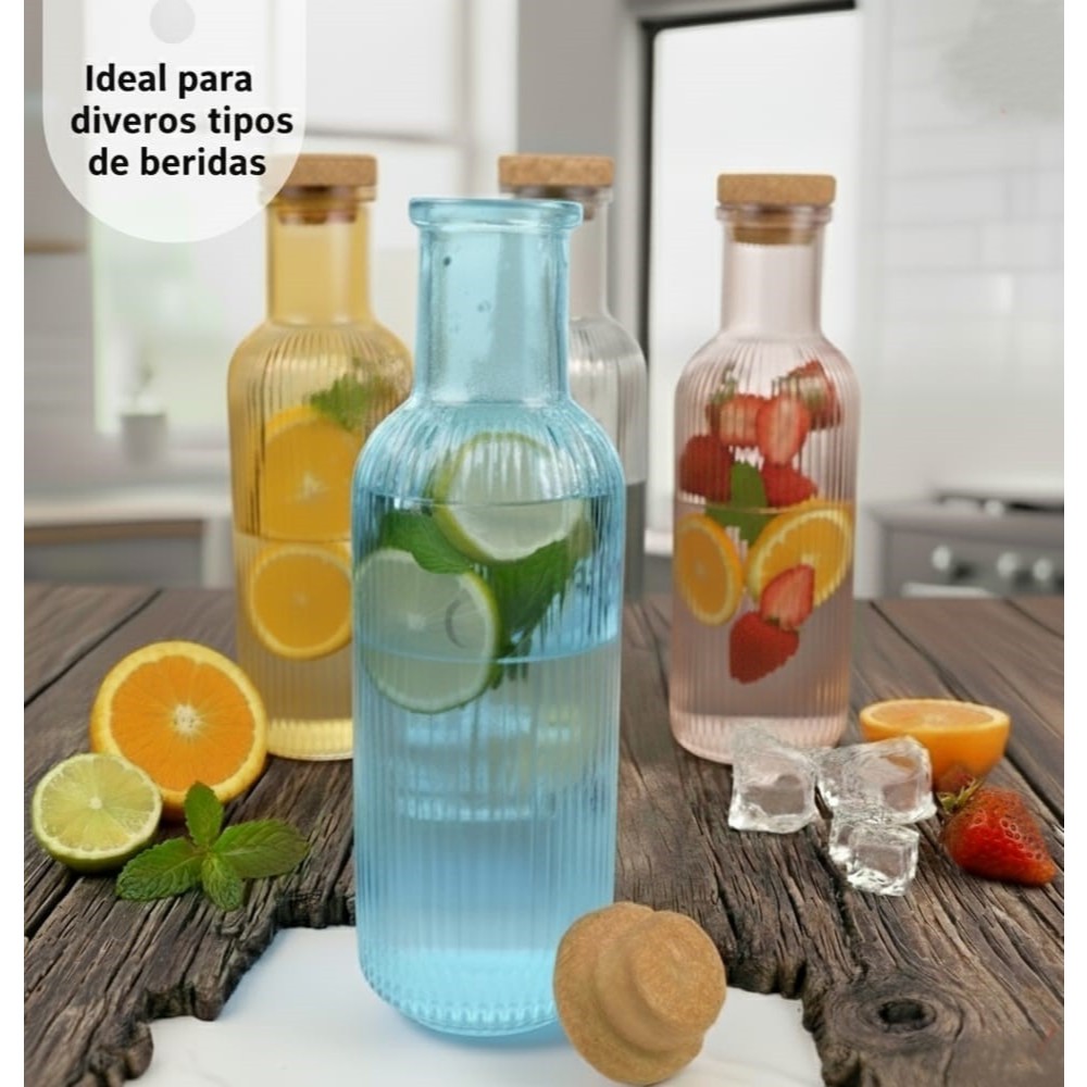 Garrafa de Vidro Grace 1 Litro Colorida Tampa Rolha em Oferta na Shopee