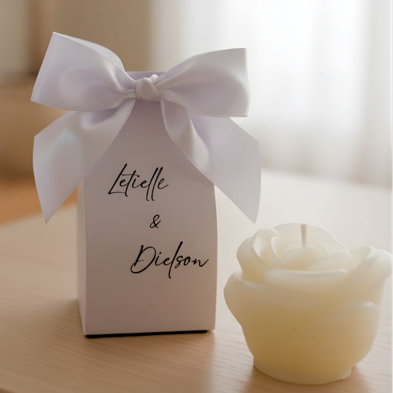 vela aromatica, rosa na tag com laço, personalizado, lembrancinha de casamento, lembrancinha personalizada