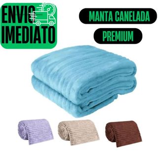 Manta Soft Canelada Grande 2.00 x 1.40 Premium Qualidade GR150 em Oferta na Shopee