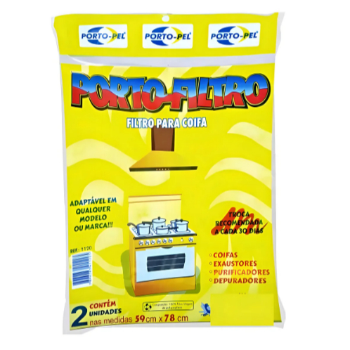 Kit 2 Filtros de Manta para Coifa, Depurador e Exaustor – Compatível com Todas as Marcas